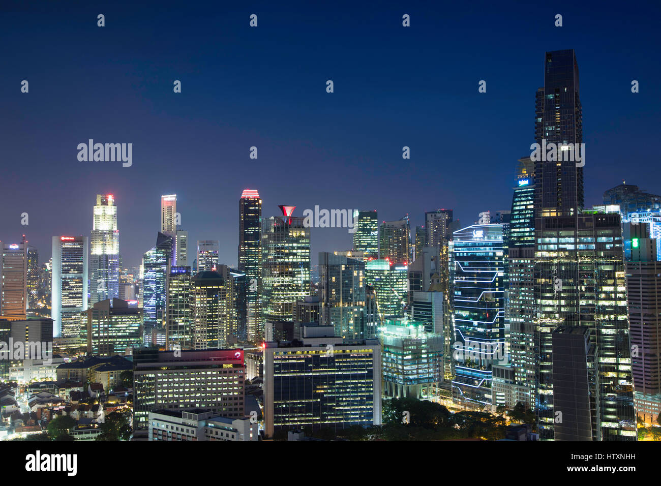 Sicht auf Geschäft Bezirk, Singapur Stockfoto