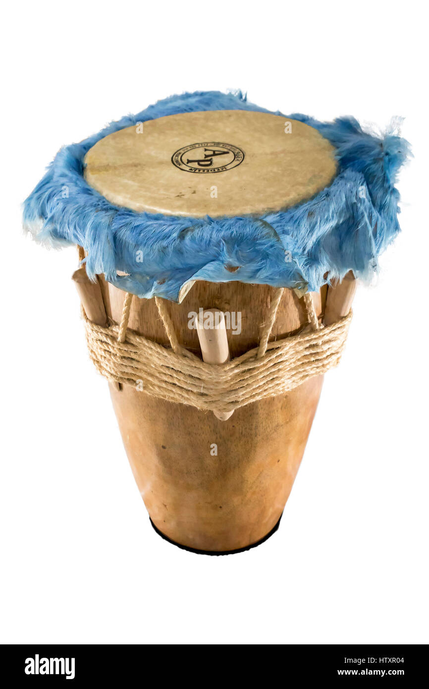 Freudige Trommel, Tambor Alegre. Percussion-Instrument. Traditionelle Volksinstrumente von der Atlantikküste Kolumbiens verwendet, um Rhythmen wie Cumbia interpretieren, Stockfoto