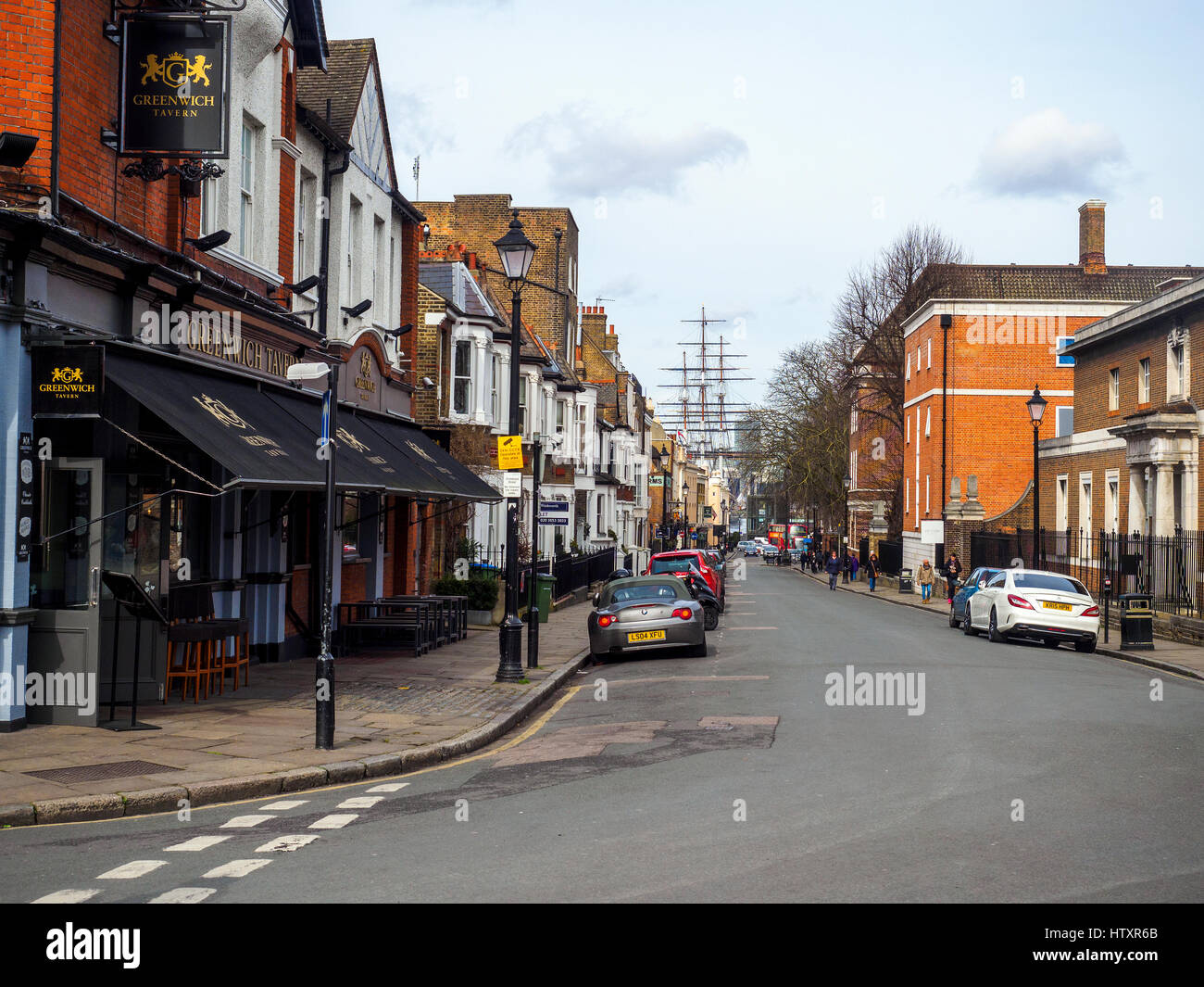 Greenwich Street Szene - London, England Stockfoto
