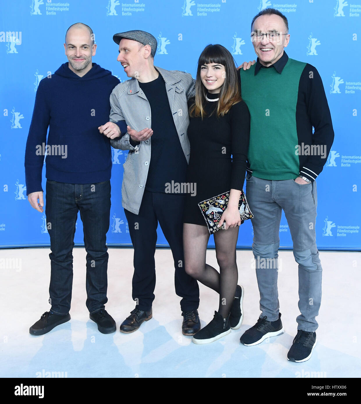 67. Berlinale International Film Festival - "T2 Trainspotting' - Fototermin mit: Danny Boyle, Ewen Bremner, Johnny Lee Miller, Anjela Nedyankova wo: Berlin, Deutschland bei: 10. Februar 2017 Stockfoto