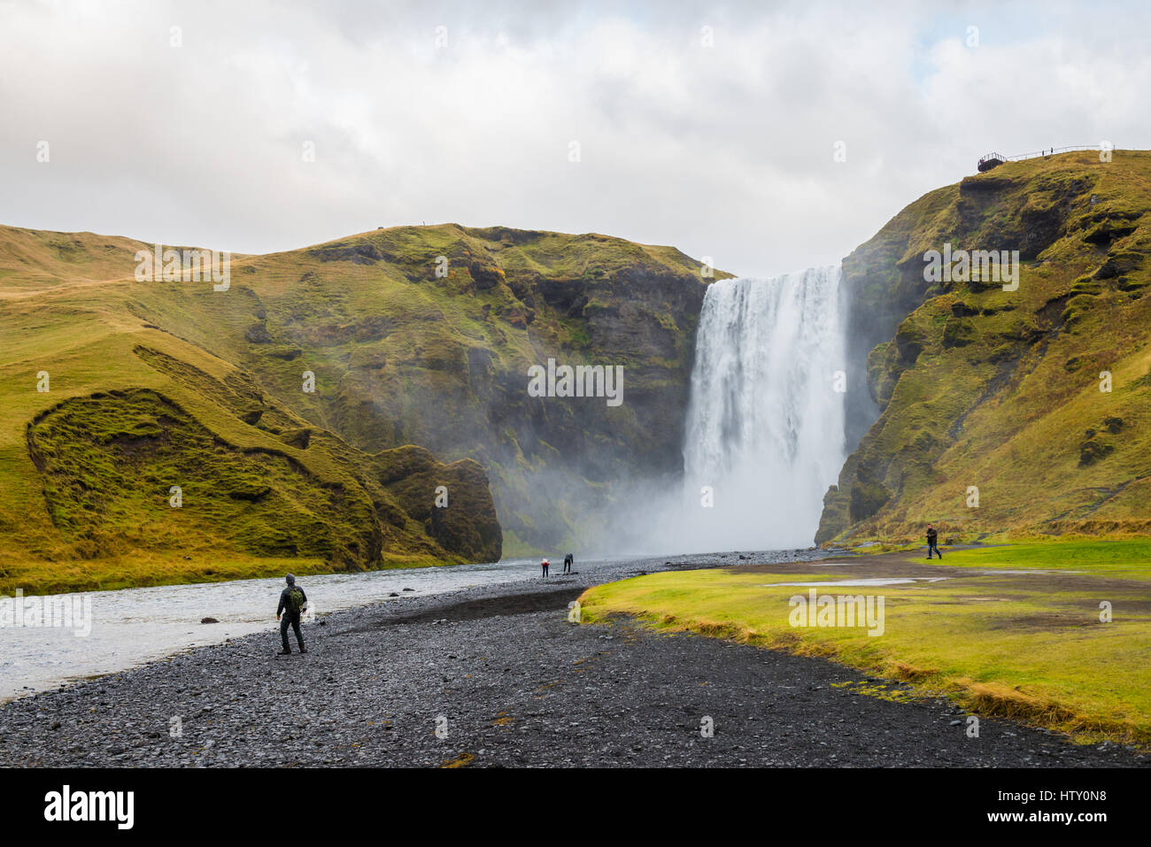 Skogafoss Wasserfall, Island Stockfoto