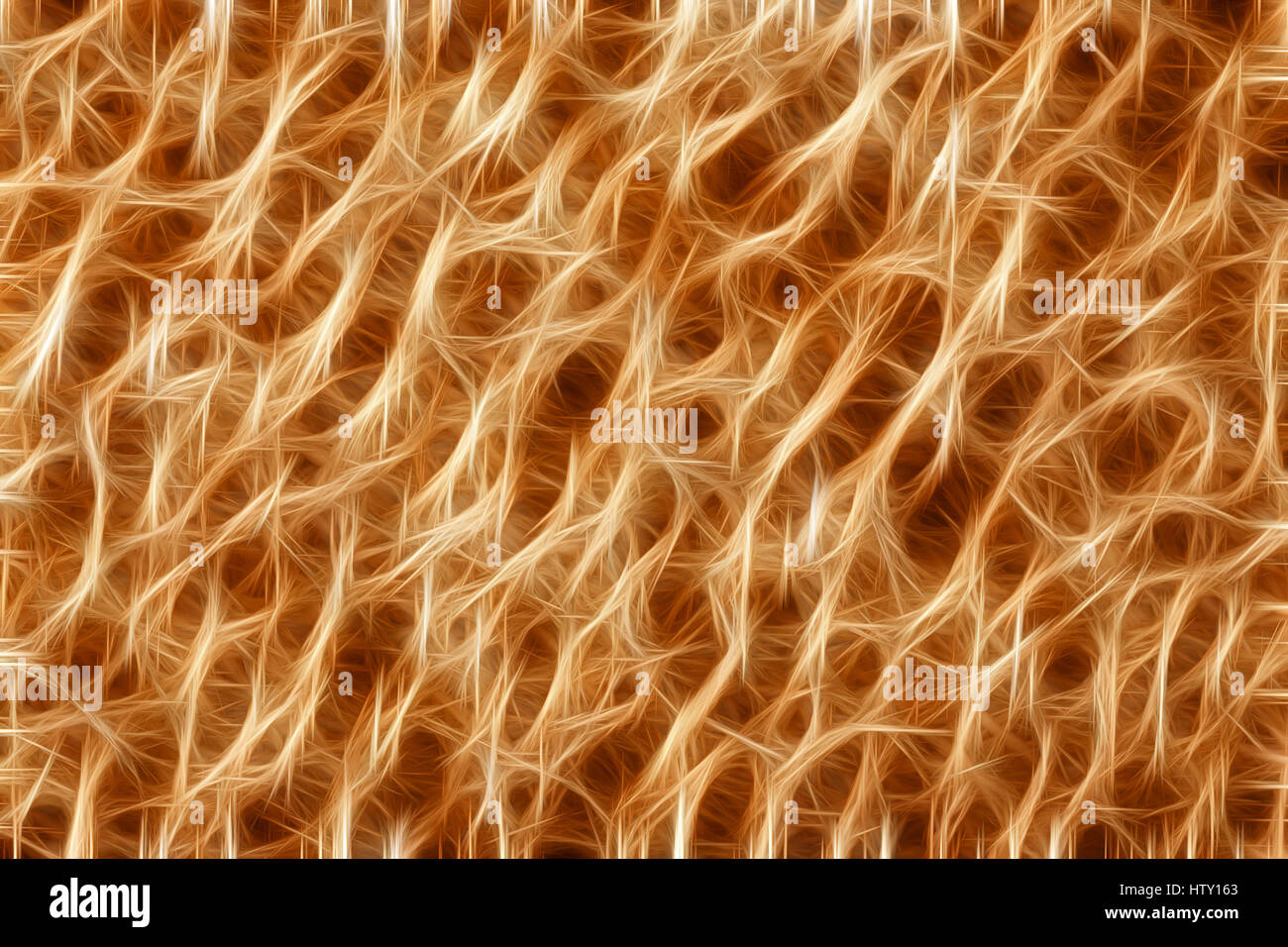 Zusammenfassung Hintergrund erinnert an ein neuronales Netz in einem hellen orange Tönen Stockfoto