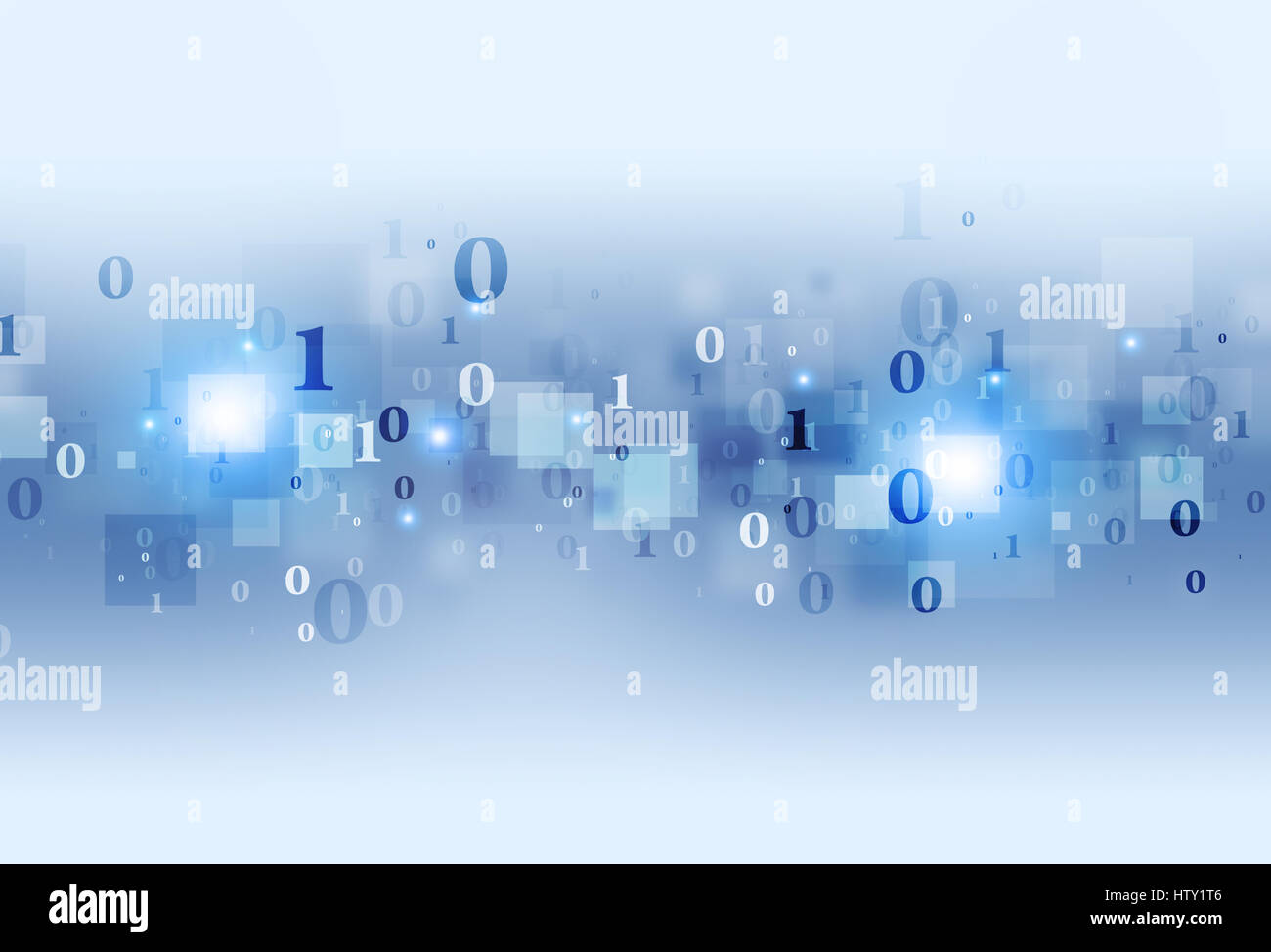Computer Binär-Code Schutz Technologie Kommunikation blauen Hintergrund Stockfoto
