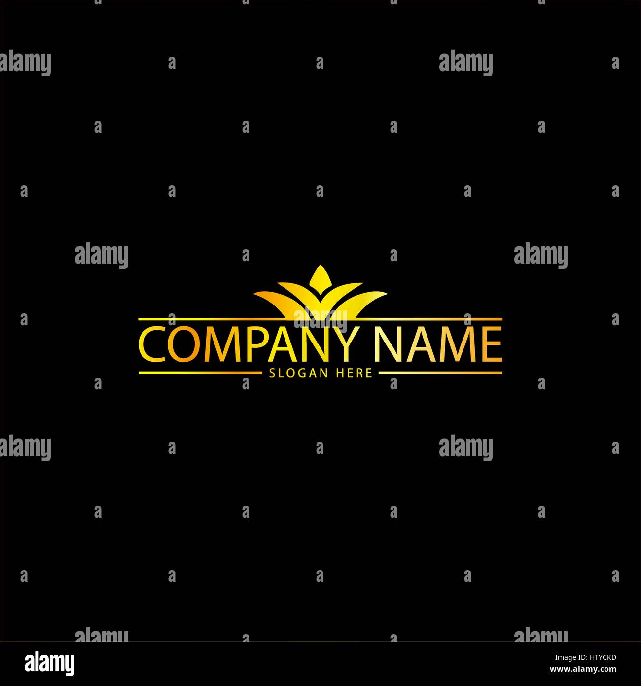 Einfaches Golden Business Logo Stock Vektor