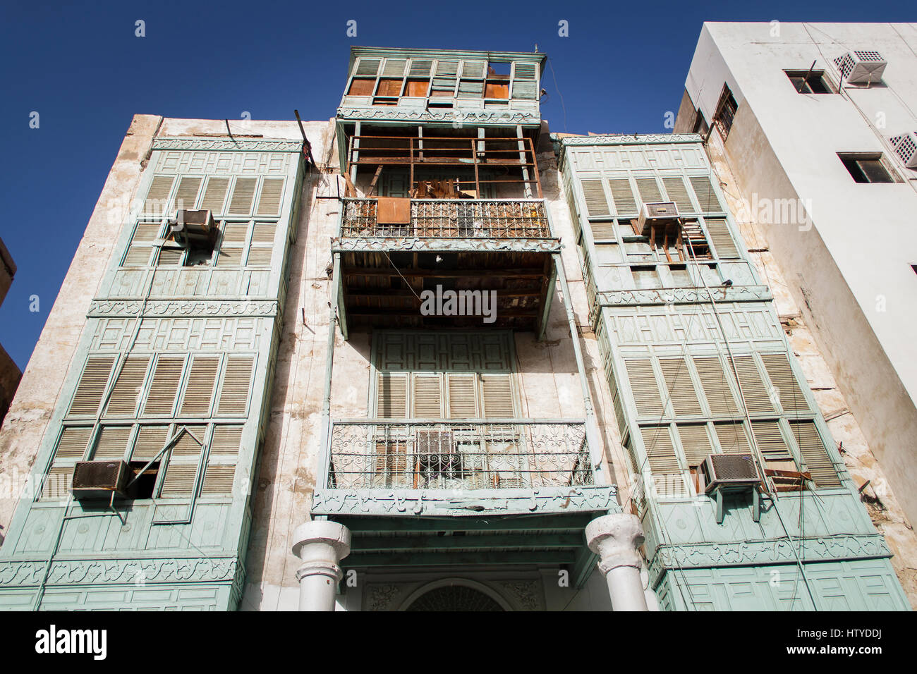Alte Architektur Haus Al Balad alte Tür historischen Ort jeddah saudi-arabien Stockfoto