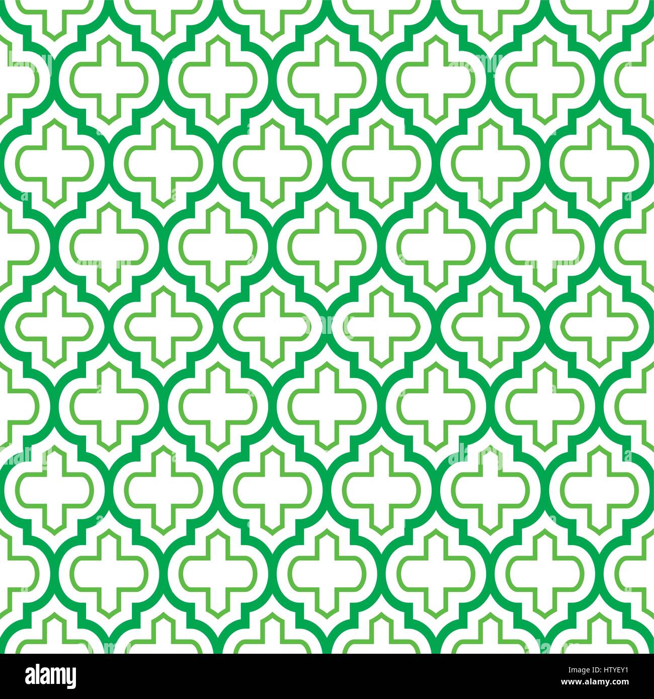 Geometrische Musterdesign, marokkanische Fliesen Design, grüner Hintergrund Stock Vektor