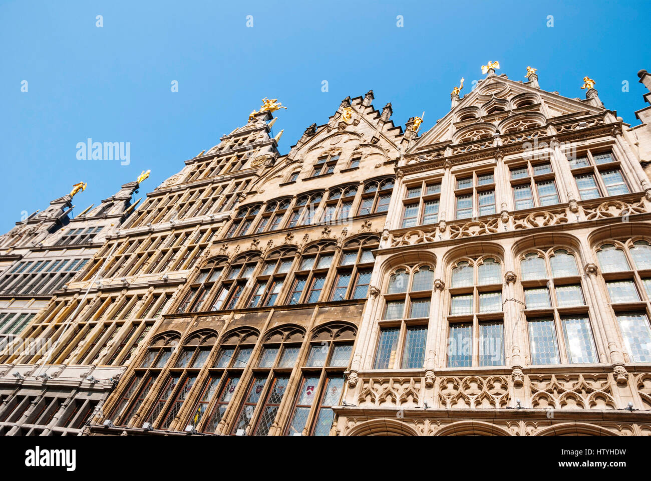 Gebäude in der Altstadt von Antwerpen, Belgien Stockfoto