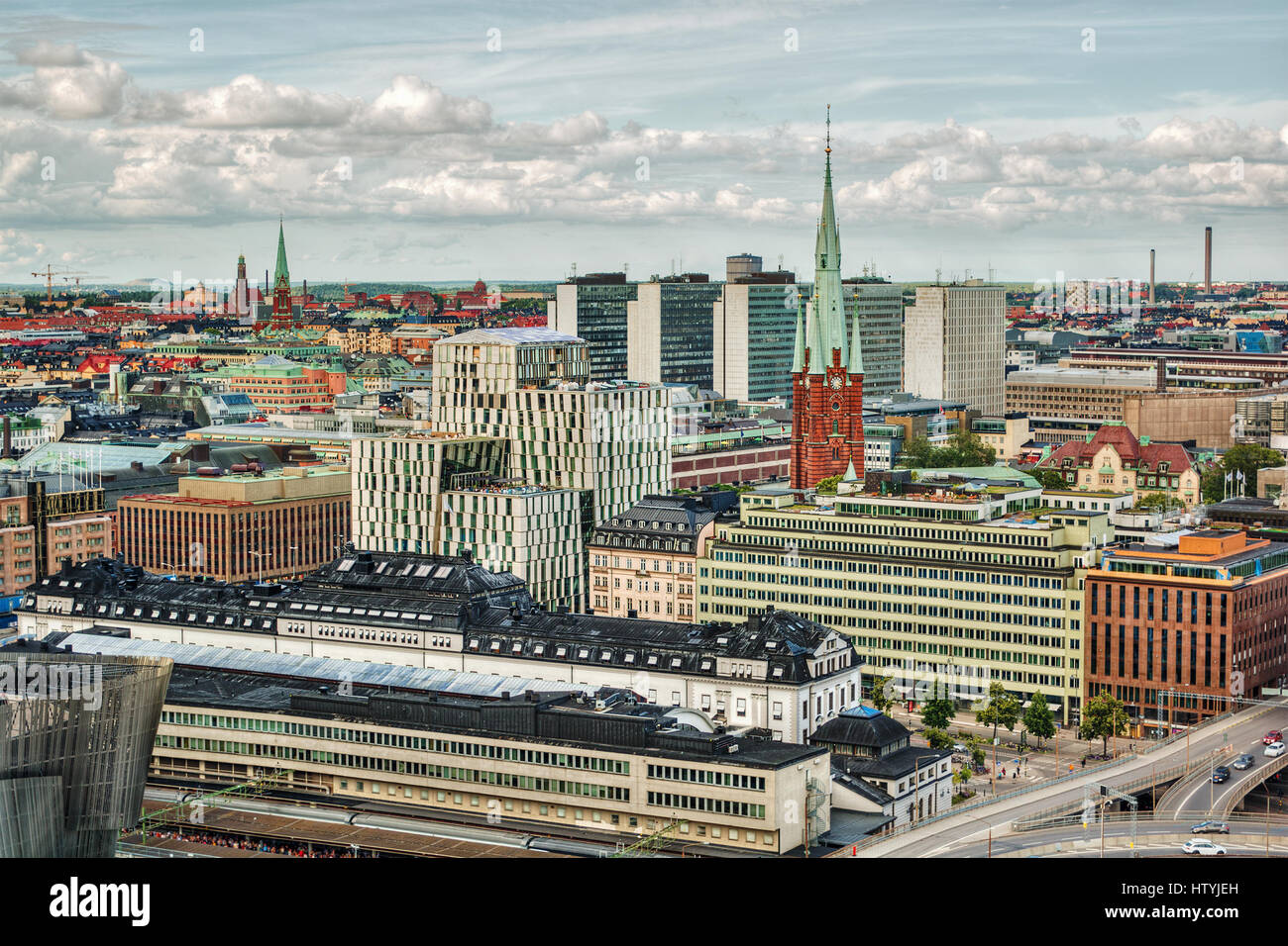 Skyline von Aerial City, Stockholm, Schweden Stockfoto
