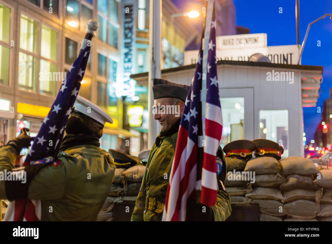 Checkpoint Charlie, Berlin, Deutschland Stockfoto