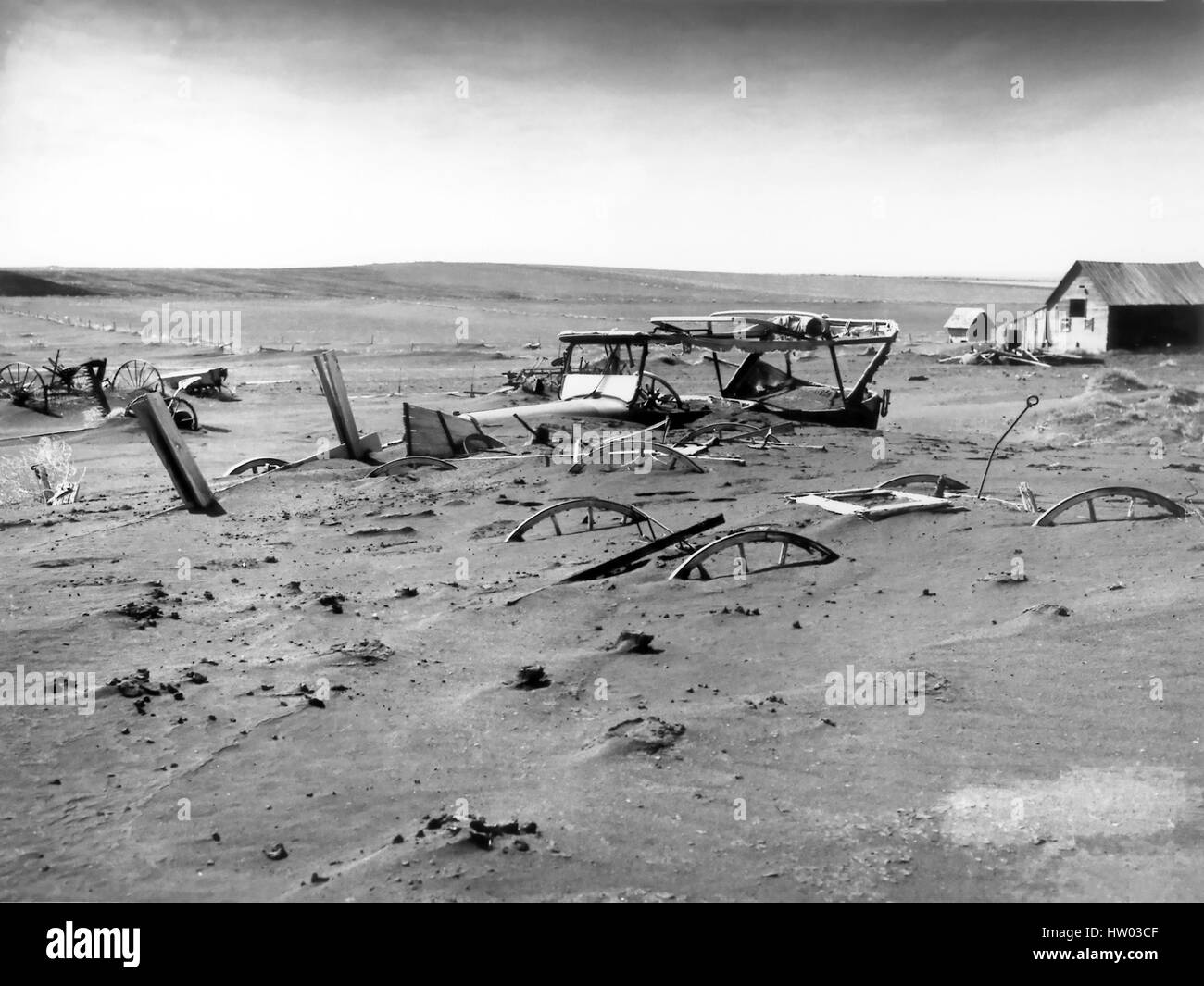 DUST-BOWL-FARM in Dallas, South Dakota, im Mai 1936 Stockfoto