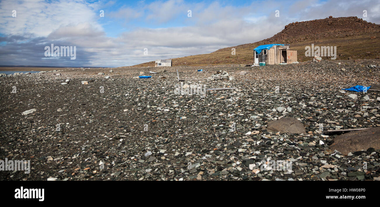 Fischerhütte, Ulukhaktok, Nordwest-Territorien, Kanada Stockfoto