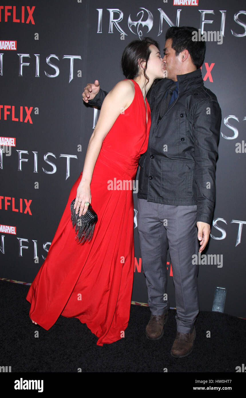 New York, USA. 15. März 2017. Jessica Henwick besucht NetFlix stellt eine Premiere von Marvels Iron Fist im AMC Empire 25 Time Square in New York 15. März 2017. Kredit: RW/MediaPunch/Alamy Live News Stockfoto