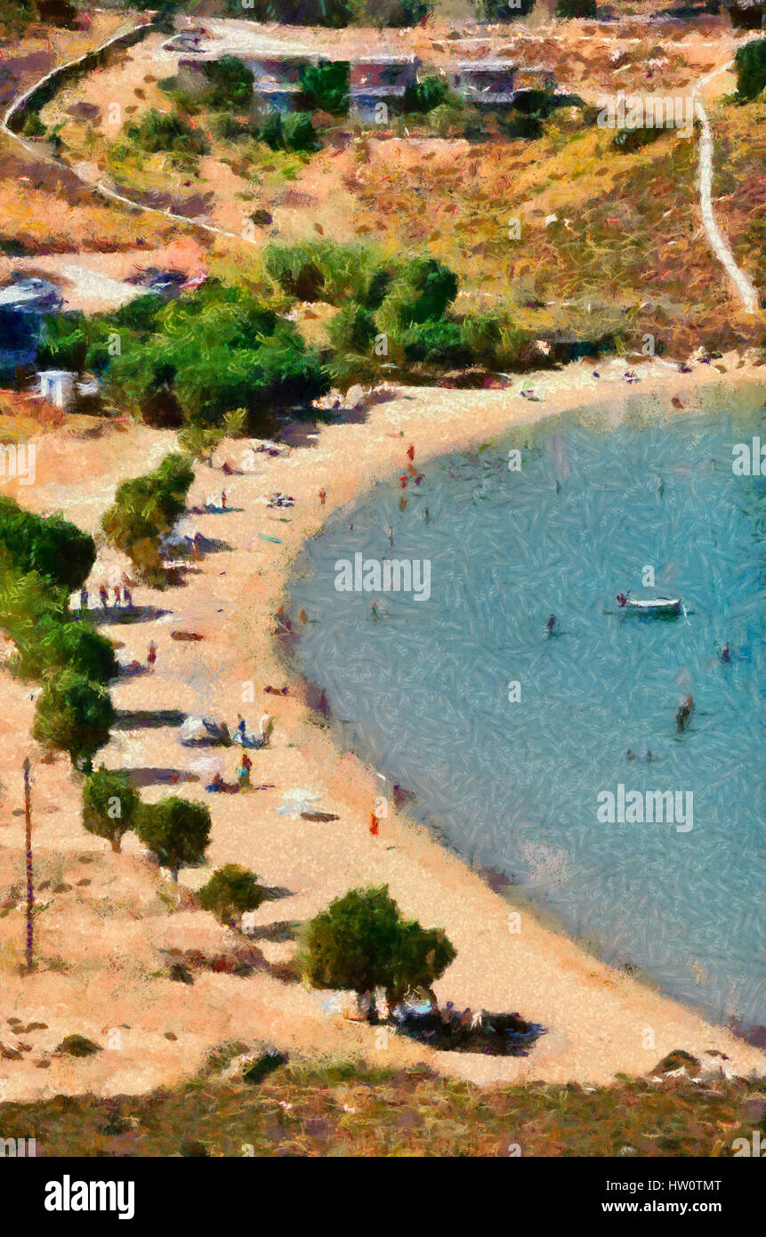 Psili Ammos Strand auf der Insel Serifos, Griechenland Stockfoto