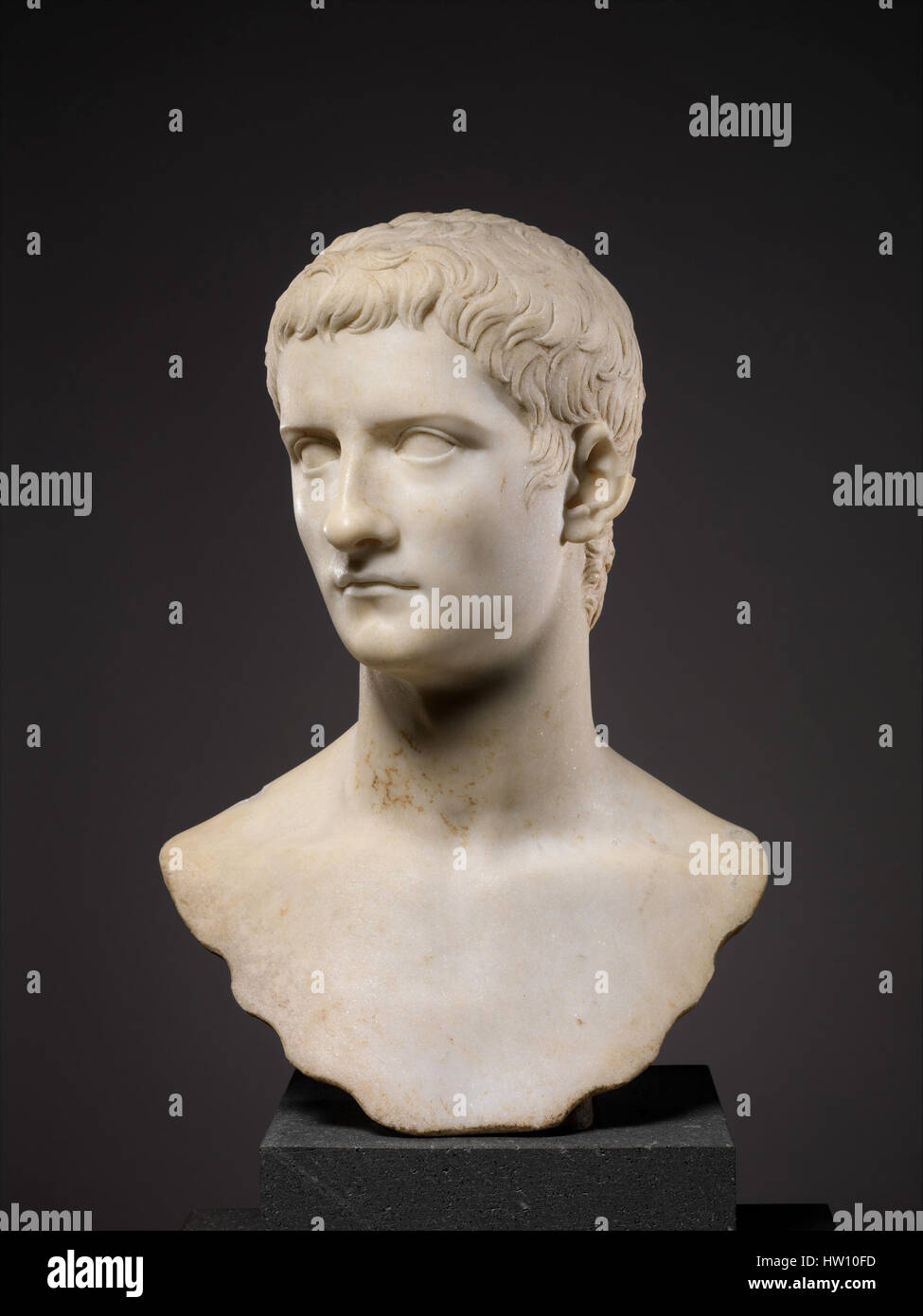 Marmorbüste von Kaiser Gaius, genannt Caligula Stockfoto