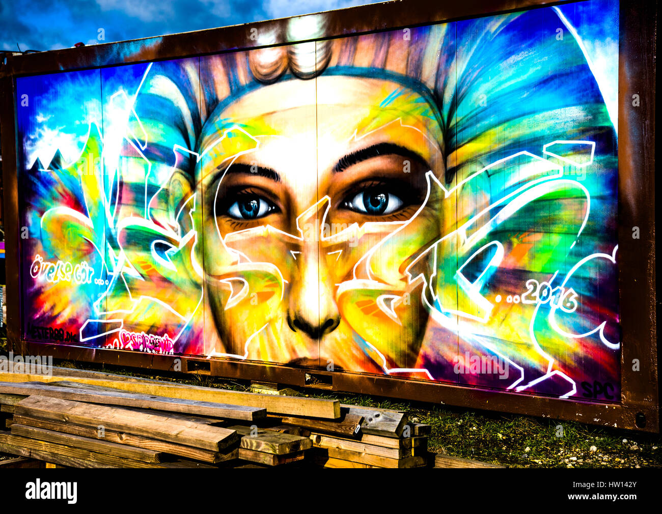 Der street-Art. In Dänemark gedreht Stockfoto