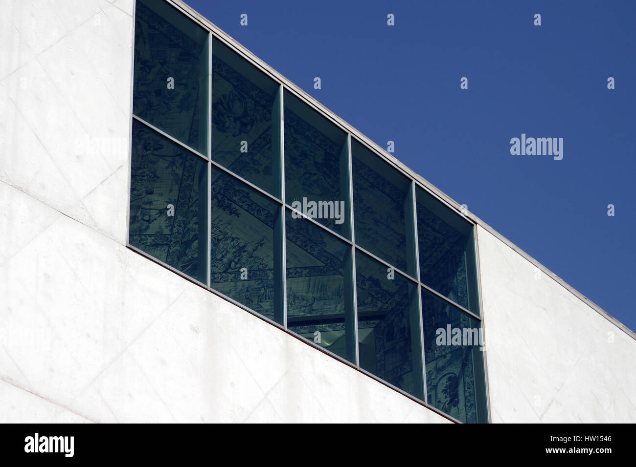 Detail von der Konzerthalle Casa da Música (Haus der Musik) in Porto, Portugal Stockfoto