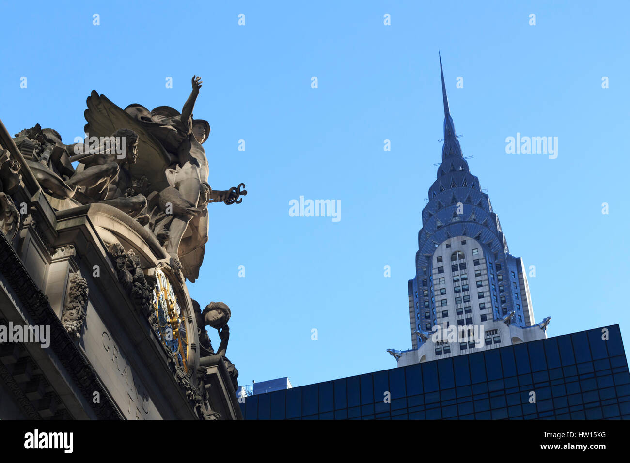 USA, Chrysler Building, Grand Central Station, New York, New York City und Manhattan Stockfoto