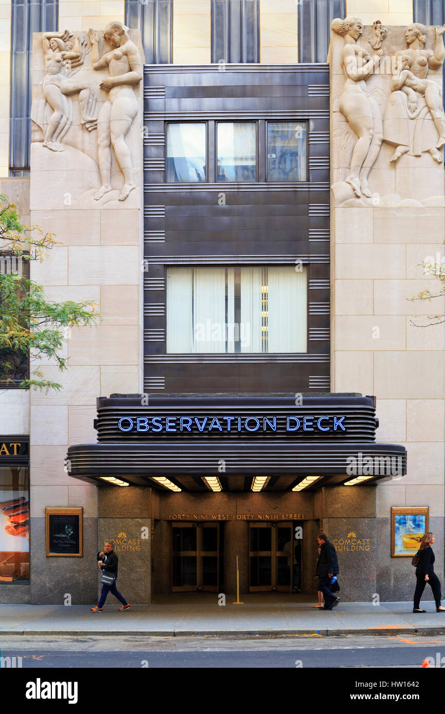 USA, New York, New York City, Manhattan, Rockefeller Center, NBC Studios Stockfoto