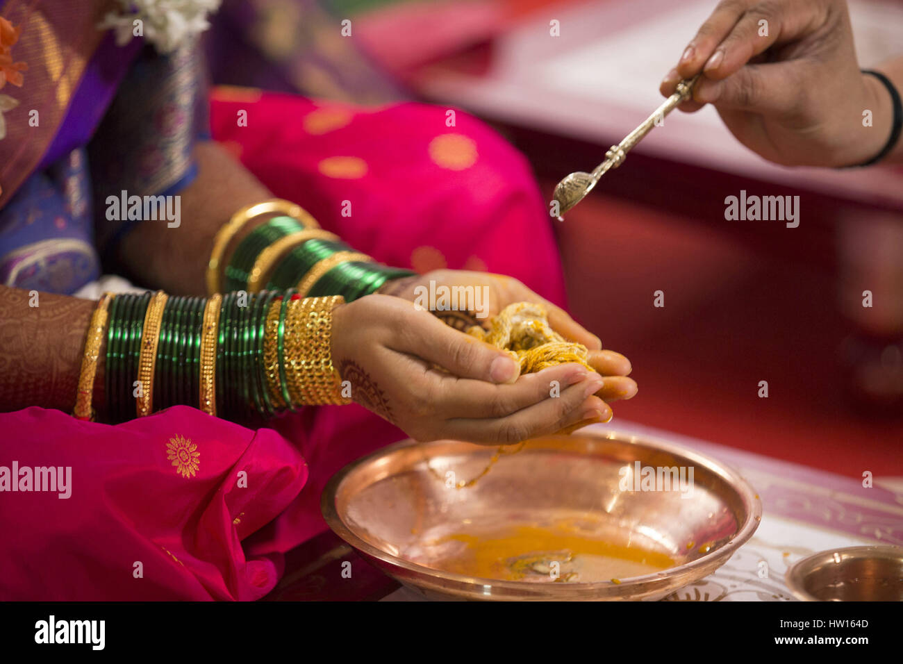 Hinduistische Hochzeitszeremonie Stockfoto