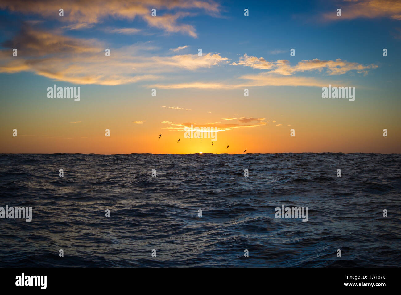 Sonnenuntergang - südlichen Ozean Stockfoto