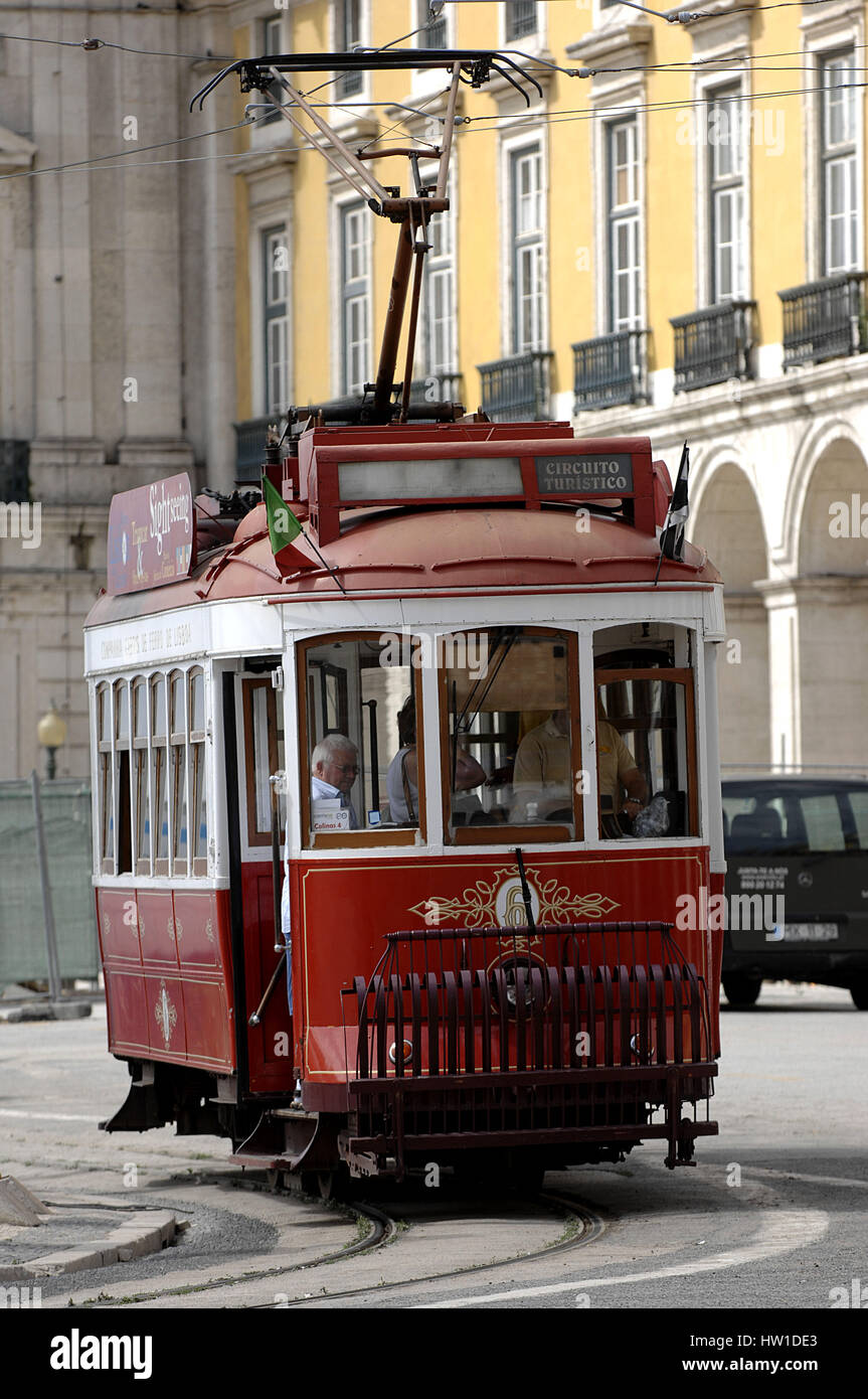 Lissabon, Lissabon, Berliner Straßenbahn Stockfoto