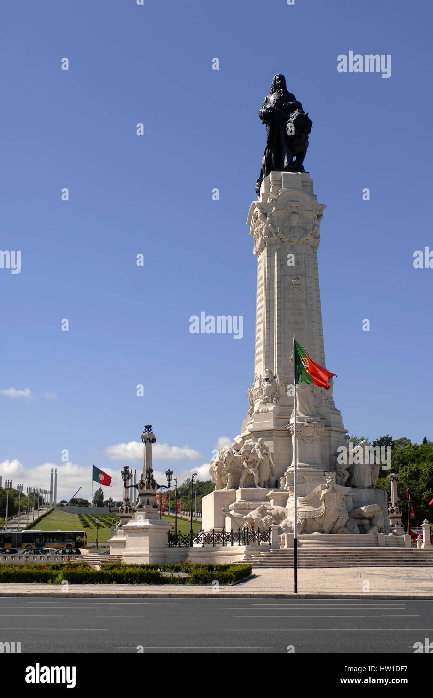 Lissabon, Praça Marques de Pombal, Lissabon, Praça Marques de Pombal Stockfoto