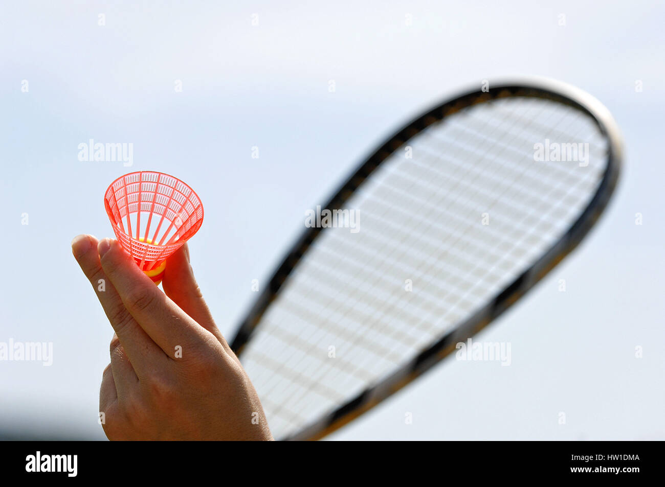 Speedminton Stockfoto