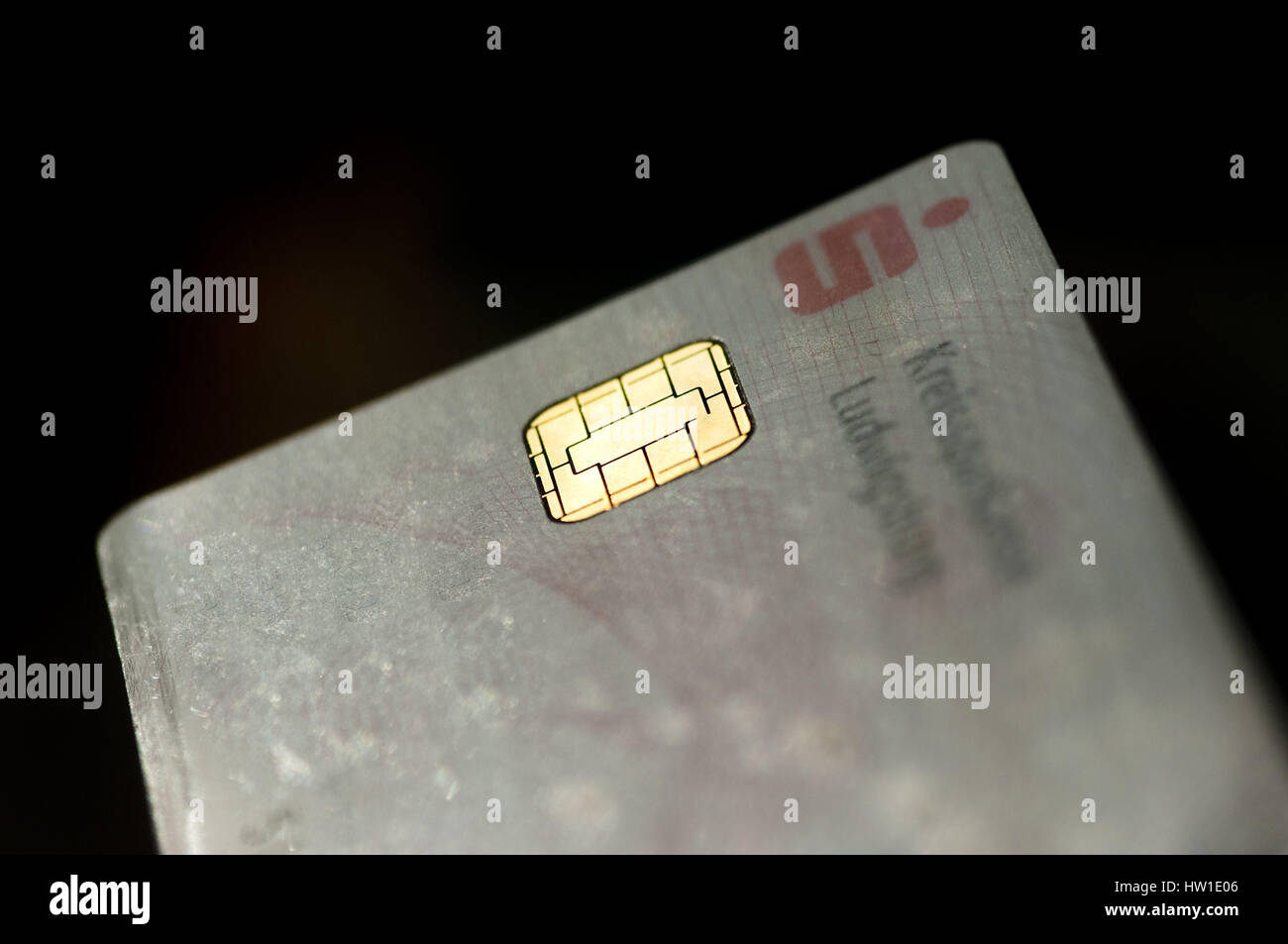 Karte mit elektronischen Chip, Chipkarte Stockfoto