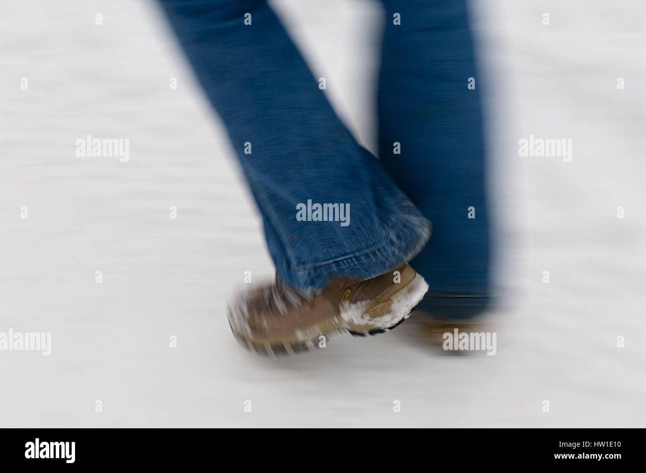 Wandern im Winter, Wandern Im Winter Stockfoto