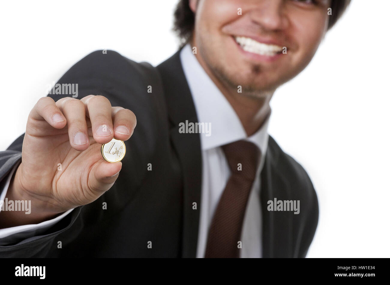 Ein Euro Ein Euro Stockfoto