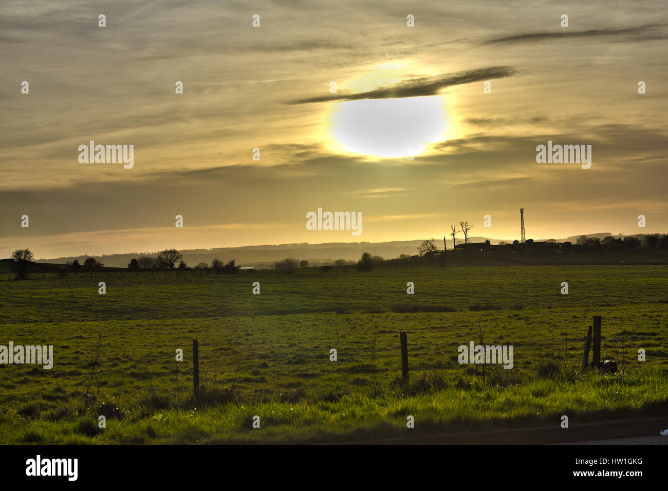 Sonnenuntergang-HDR-Fotografie Stockfoto