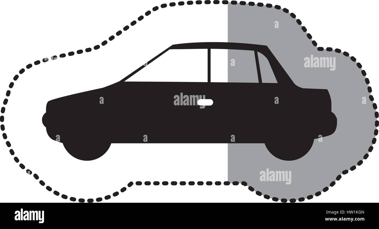 schwarzes Auto Seite Symbol Stock Vektor