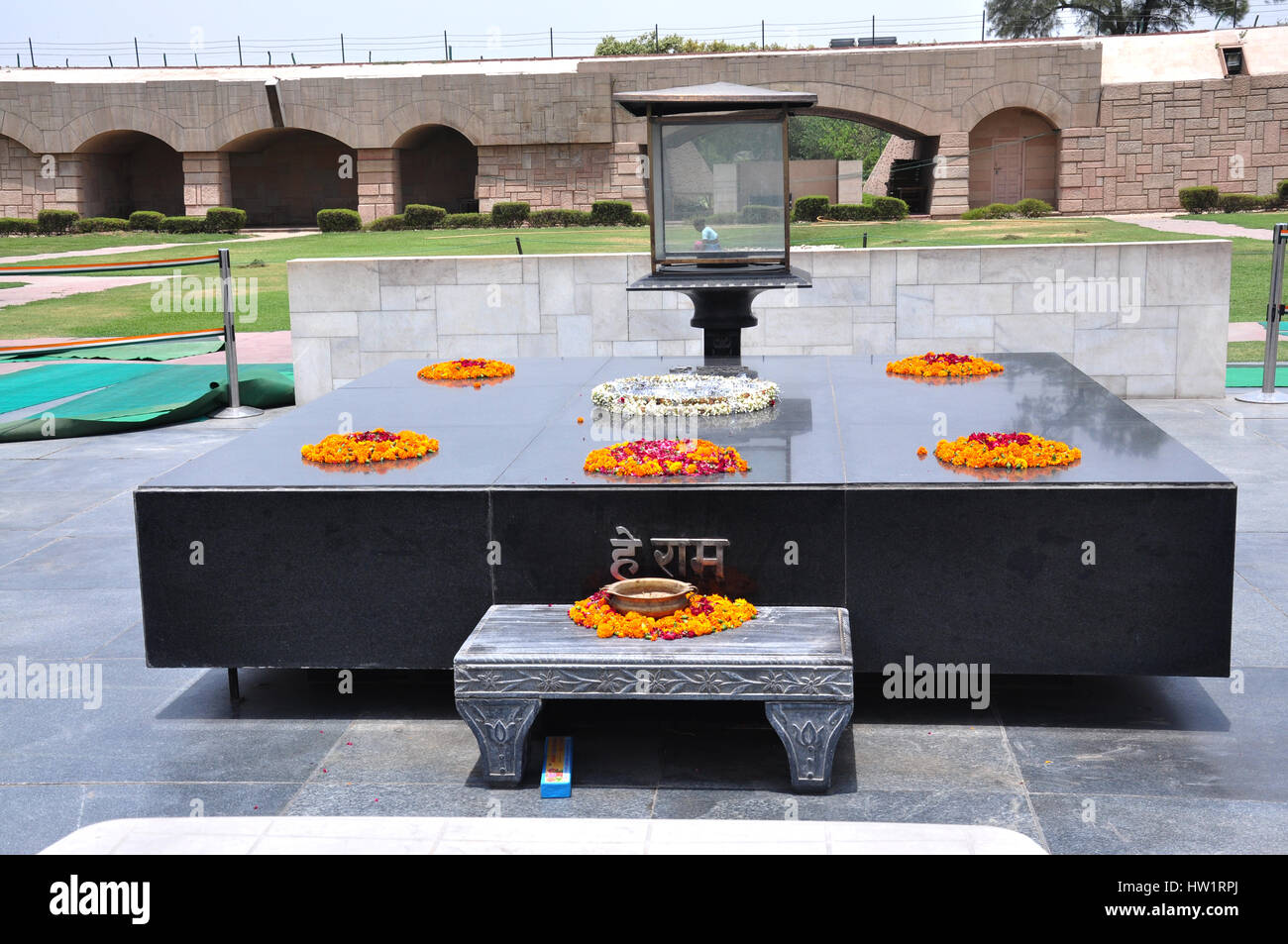 Denkmal von Mahatma Gandhi, Rajghat, Delhi, Nordindien, Indien, Asien, (Foto Copyright © von Saji Maramon) Stockfoto