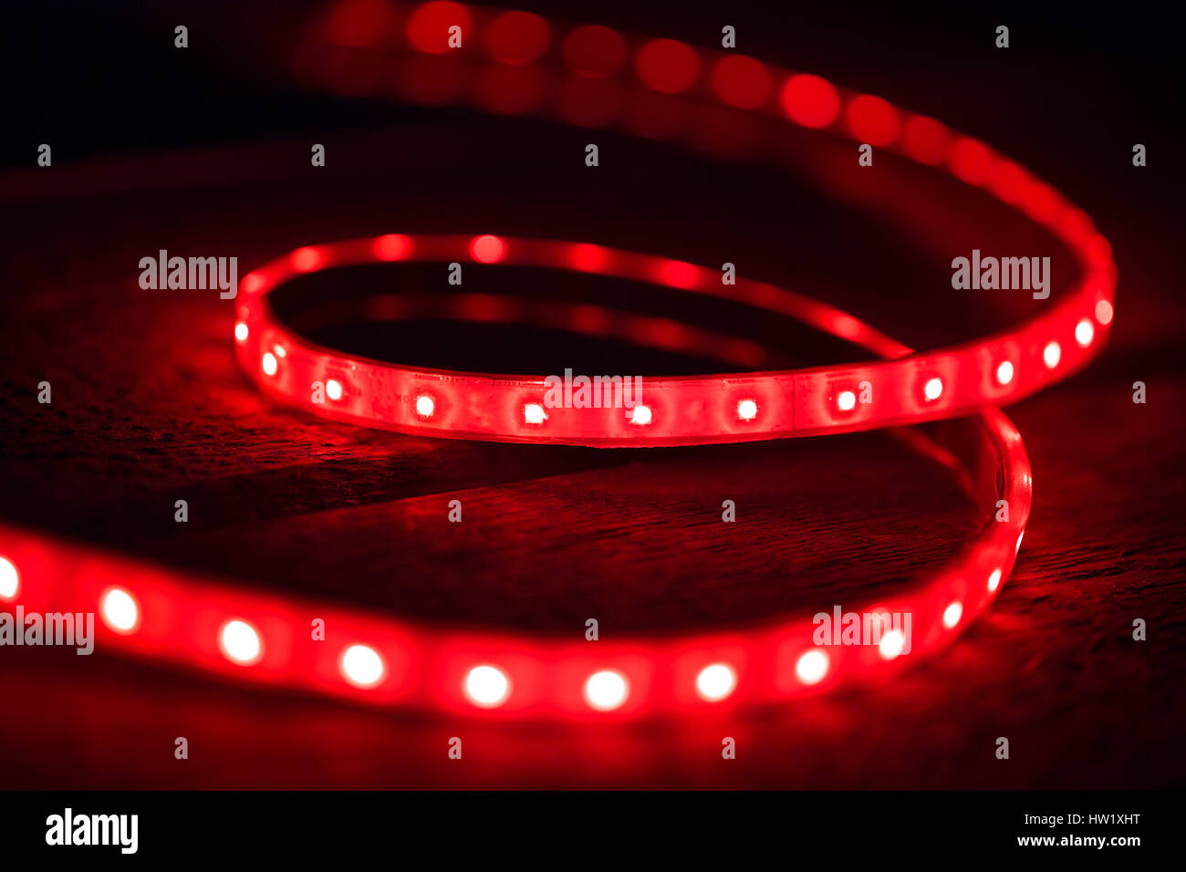 rote led Lichtleiste Stockfoto