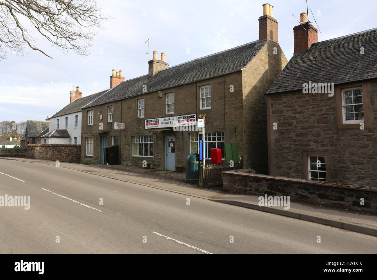 Spittalfield street scene Schottland März 2017 Stockfoto