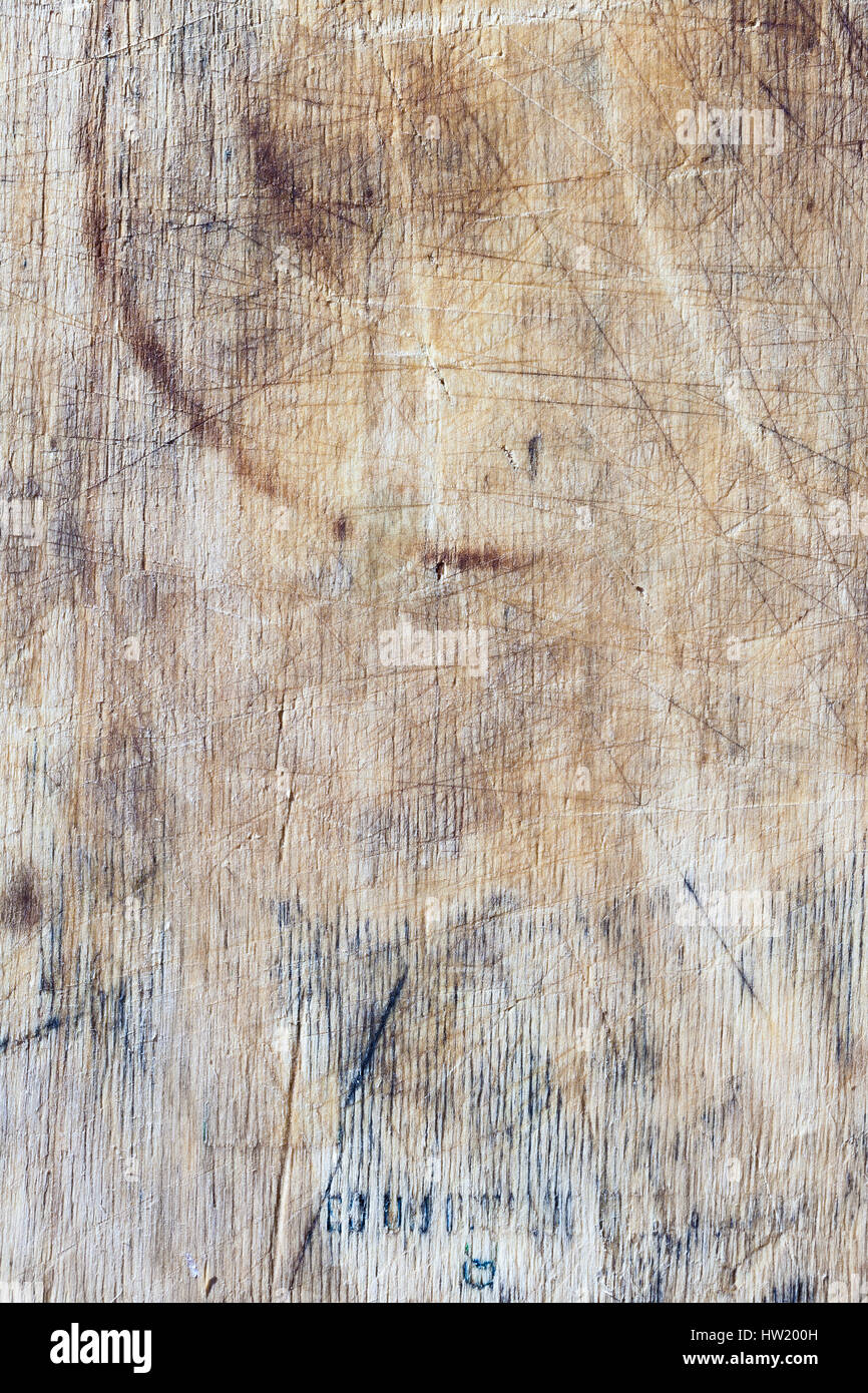 Holz Hintergrundtextur von glatten Holzbrettern erzielte und befleckt mit dem Alter Stockfoto