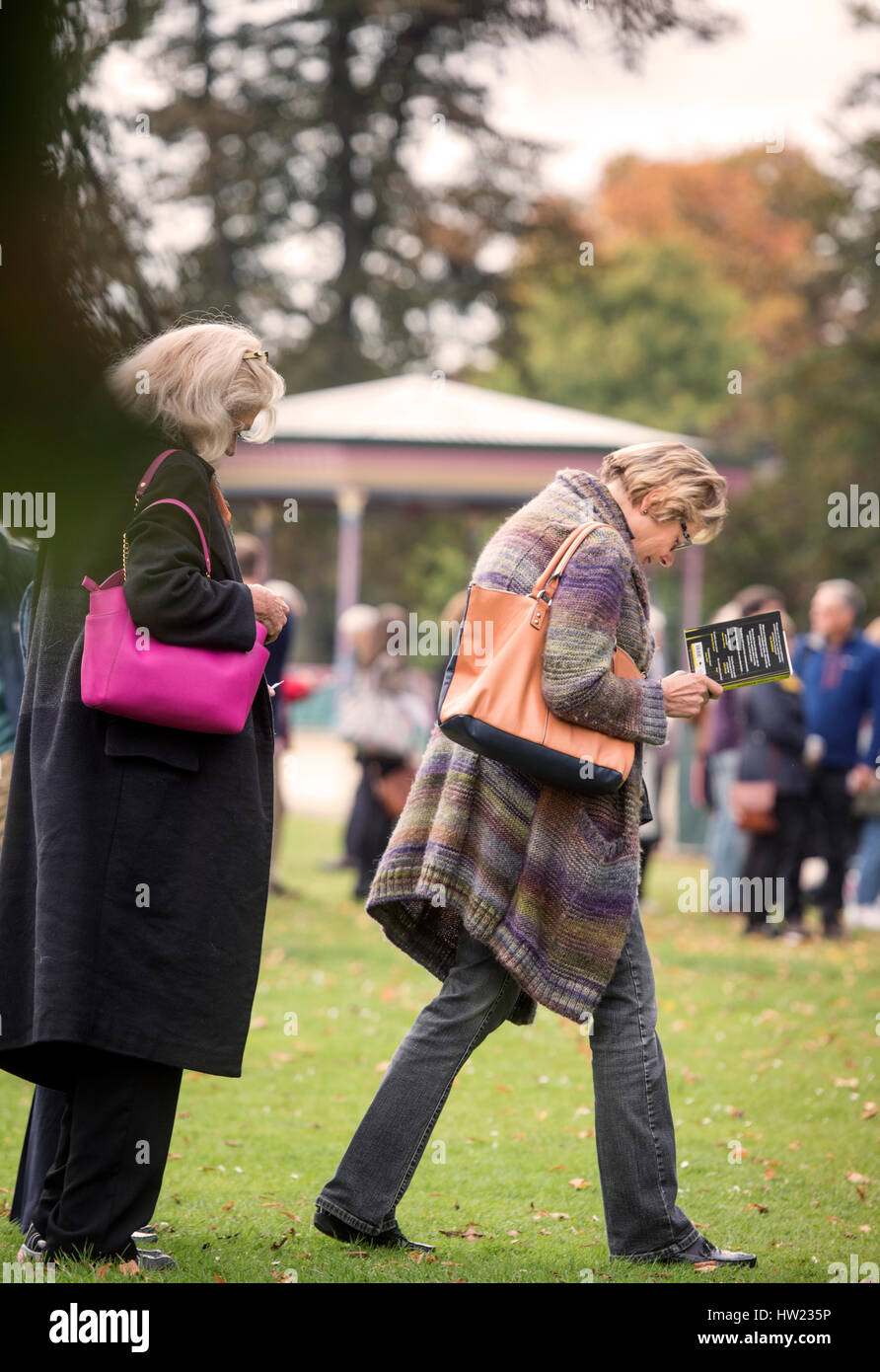 Besucher, die Sunday Times Cheltenham Literaturfestival Oktober 2016 Stockfoto