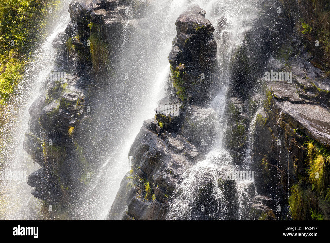 Detail of Lisbon Falls, Blyde River Canyon, Mpumalanga, Südafrika Stockfoto