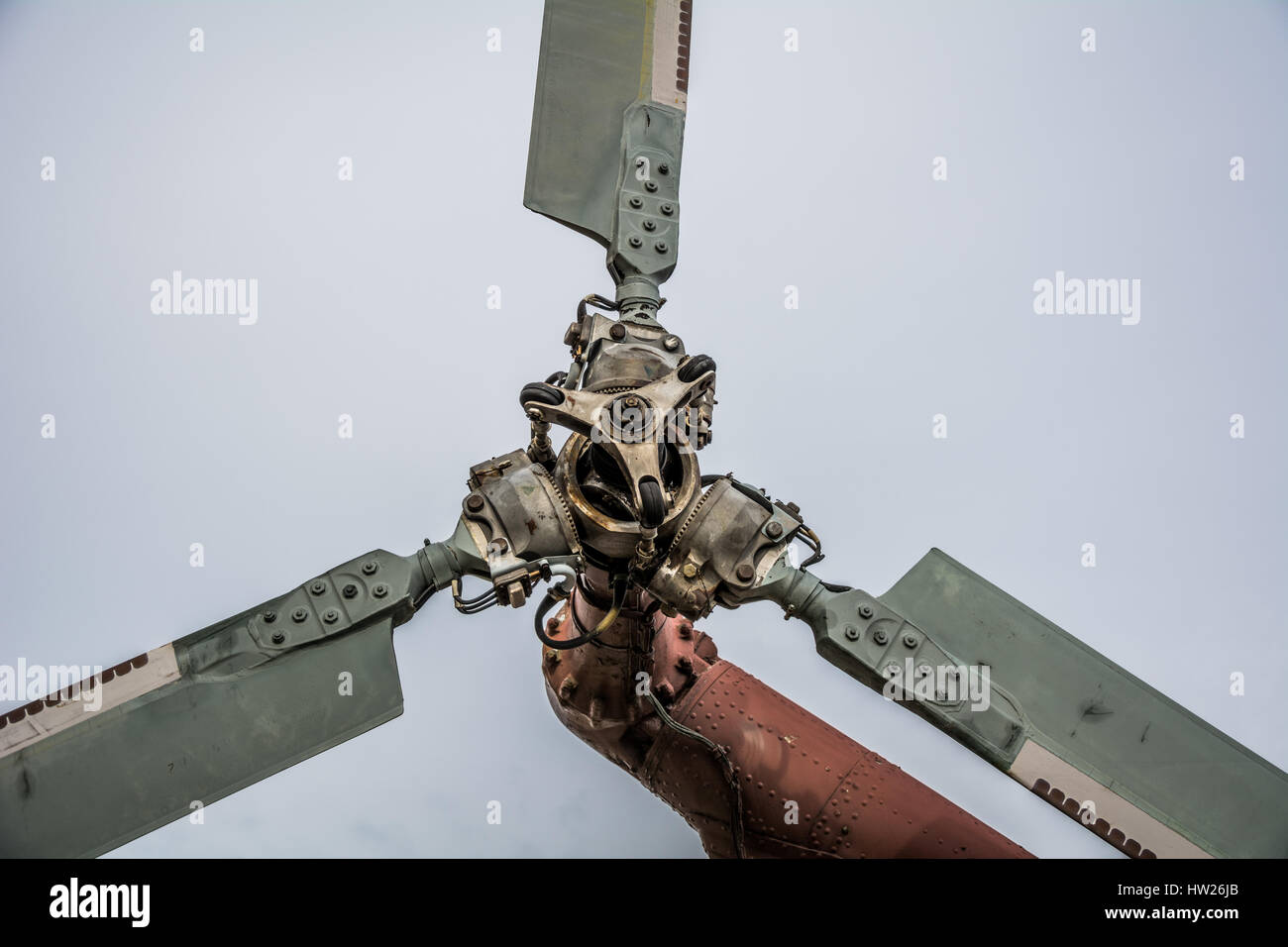Propeller der alten Hubschrauber Stockfoto