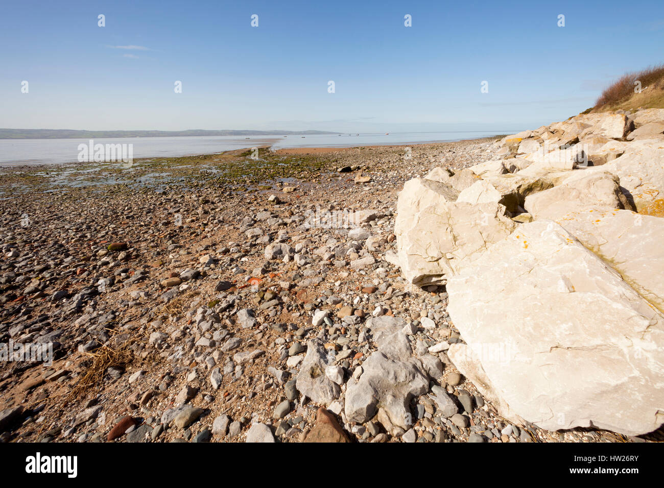 Über die Dee Mündung aus Thurstaston, Wirral, NW, UK Stockfoto