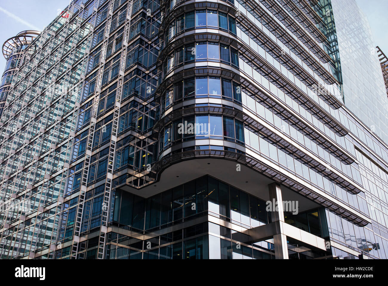 Canary Wharf Bürogebäude Architektur. London. UK Stockfoto
