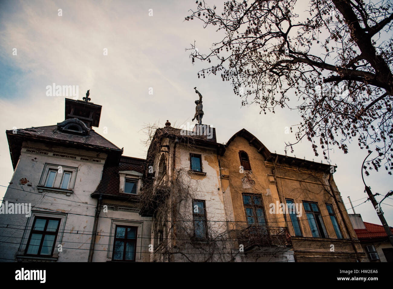 Altes Gebäude in Bukarest Stockfoto