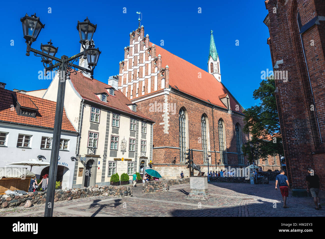 Lutherische St.-Johannis-Kirche in der Altstadt von Riga, Hauptstadt der Republik Lettland Stockfoto