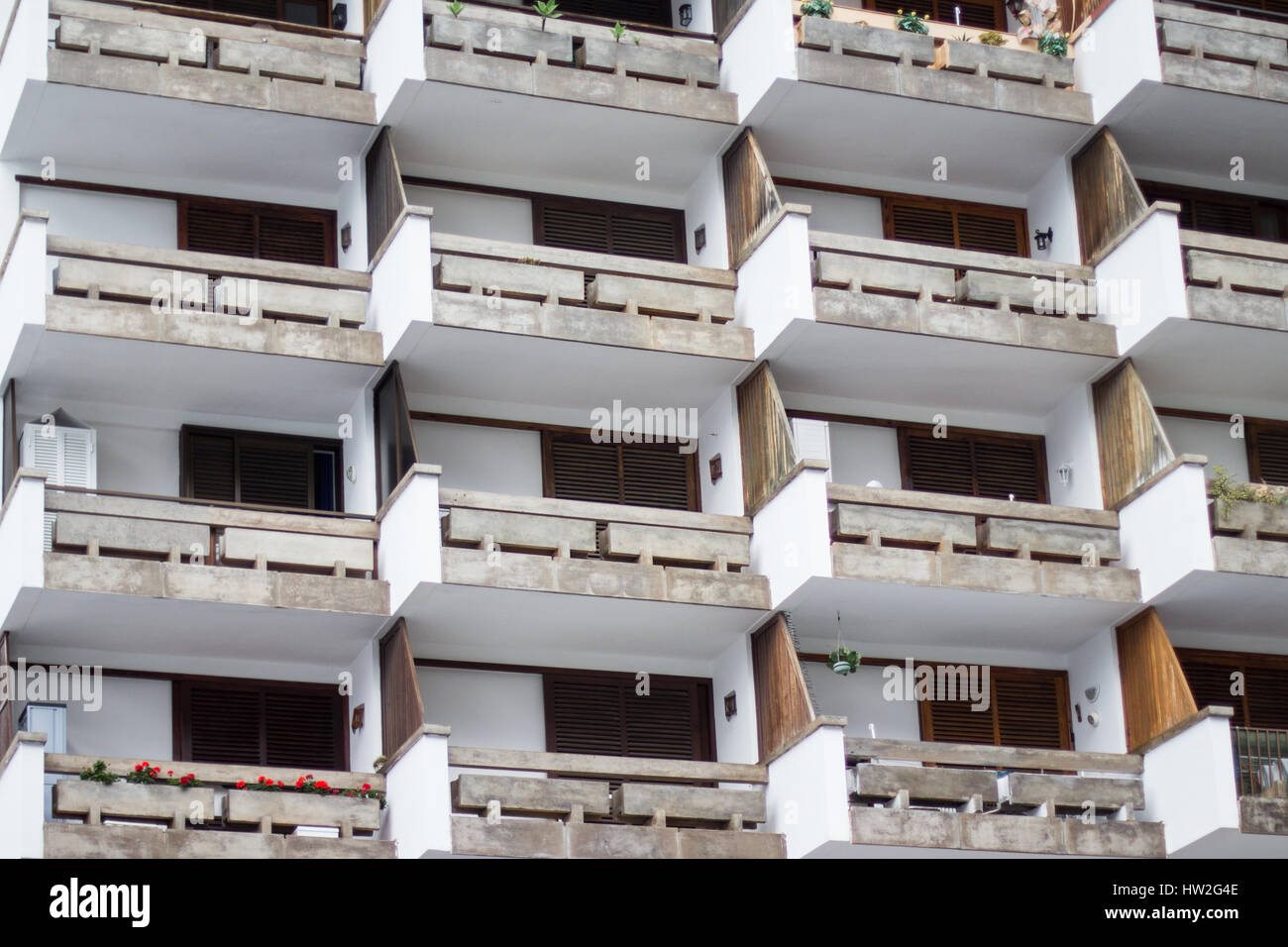 Gebäude außen - Balkon-Fassade Stockfoto