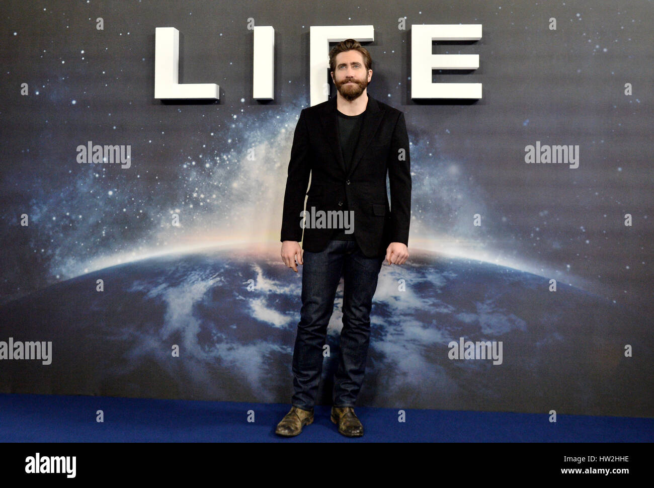 Jake Gyllenhaal Teilnahme an Life-Fototermin, im Gerichtssaal im Corinthia Hotel in London statt. PRESSEVERBAND Foto. Bild Datum: Mittwoch, 16. März 2016. Bildnachweis sollte lauten: Victoria Jones/PA Wire Stockfoto