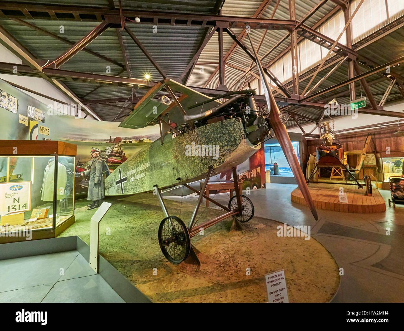 Halberstadt CL - II WW I deutscher Kämpfer an der polnischen Luftfahrt Museum Krakau in Polen Stockfoto