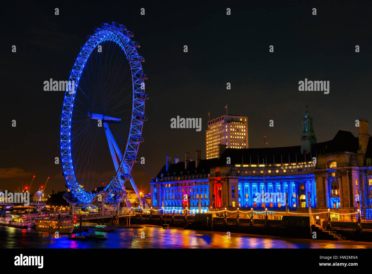 Millennium Wheel oder London Eye. London, England, Vereinigtes Königreich, Europa. Stockfoto