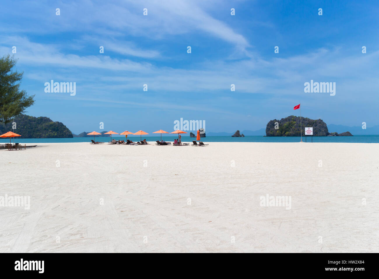 White Sand Beach im Norden Langkawi, Malaysia Stockfoto