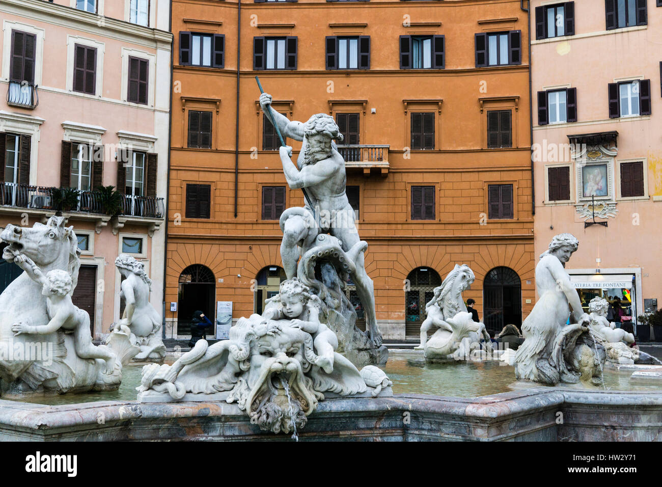 Der piazza Navona in Rom, Italien. Stockfoto