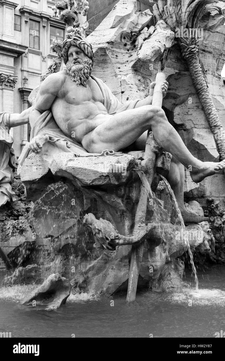 Der piazza Navona in Rom, Italien. Stockfoto